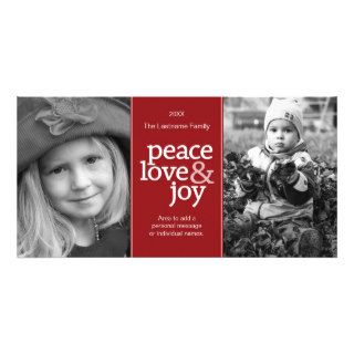 Peace Love & Joy   Photo Card