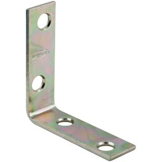 Stanley National Hardware 4 Pack 0.625 in x 2 in Zinc Plated Flat Braces