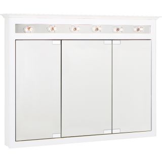 Project Source White Lighted Maple Surface Mount Medicine Cabinet