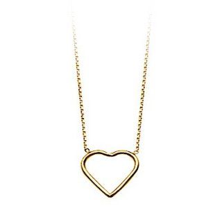 14kt Yellow Gold Heart Necklace adjustable Jewelry