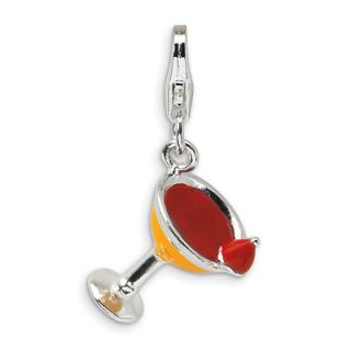Amore La Vita™ Red and Yellow Cocktail Charm in Sterling Silver