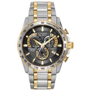 Mens Citizen Eco Drive™ Perpetual Chronograph AT Watch with Black