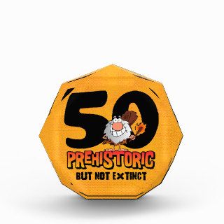 Prehistoric 50th Birthday Acrylic Award