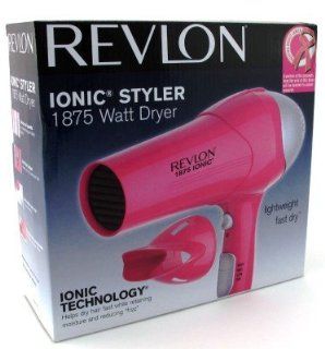 Revlon RV474 1875 Watt Ionic Styler Dryer, Pearlized Pink with Black Spray (Pack of 6)  Hair Dryers  Beauty