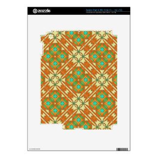 Nectarine, Green, Turquoise, Camel Native American Decal For iPad 3