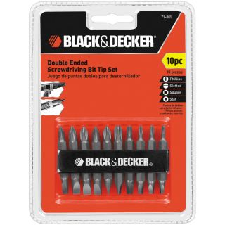 BLACK & DECKER 10 Piece Screwdriver Bit Set