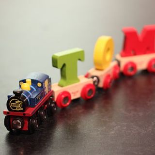 personalised colourful name train by beecycle