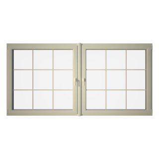 Eurowindows Group 96 1/2 in x 48 in Tilt and Turn Series 2 Lite Vinyl Double Pane Replacement Casement Window
