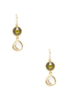 Olive Green Double Drop Earrings by Katie Waltman