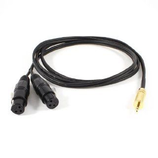6ft 1.8meter Dual XLR 3 Pin Female to 3.5mm Male Plug Stereo Microphone Mic Cable Electronics