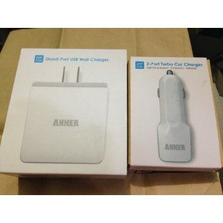 Anker 36W 4 Port USB Wall Charger Travel Power Adapter for iPhone 5s 5c 5; iPad Air mini; Galaxy S5 S4; Note 3 2; the new HTC one (M8); Nexus and More Electronics