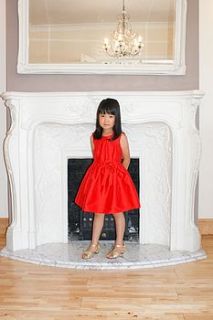 girl's red princess dress by london kiddy