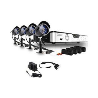 Zmodo Surveillance KDA4 BARQZ4ZN 5G CCTV 4Channel DVR H.264 500GB HD and 4x 480TVL Day/Night CMOS Camera Retail  Bullet Cameras  Camera & Photo