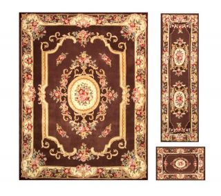Royal Palace Alexandria Wool 76x 96 Rug with Runner and Accent Rug —