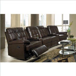 Coaster Grace Home Theater Sectional Sofa in Chocolate  
