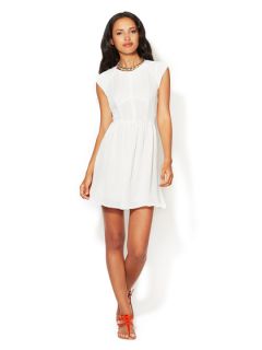 Easy Crepe Cap Sleeve Dress by Rebecca Taylor