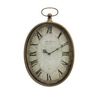 21" Distressed Oversized Pocket Watch Style Roman Numeral Wall Clock  