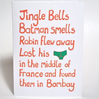 pack of six funny christmas cards by lovely jojo's