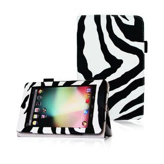 FINTIE (Zebra Pattern) Leather Folio Stand Case Cover (With Automatic Sleep/Wake Feature) for Google Asus Nexus 7 Inch Android Tablet Computers & Accessories