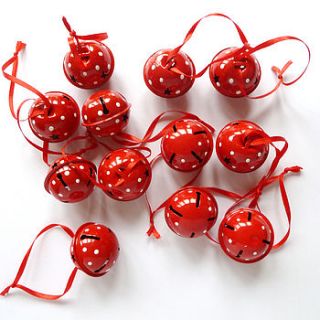 spotty christmas bells pack of twelve by country heart