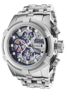 Invicta 12761  Watches,Mens Bolt/Reserve Chronograph Automatic Multi Color Skeletonized Dial Stainless Steel, Chronograph Invicta Automatic Watches