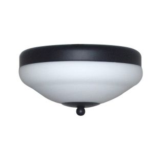 Harbor Breeze 2 Light Matte Black Ceiling Fan Light Kit with Frosted Opal Glass or Shade