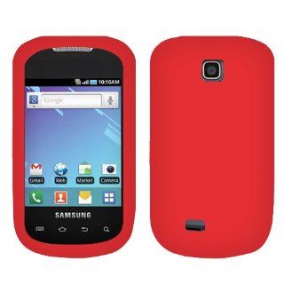 Samsung Dart T499 Solid Red Skin Cover Cell Phones & Accessories