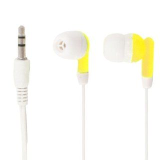 Yellow 3.5mm Plug in Ear Stereo Headphone Earphone Headset 1M for Smartphone Computers & Accessories