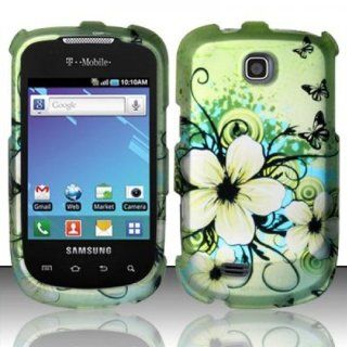 Green Flower Hard Cover Case for Samsung Dart SGH T499 Cell Phones & Accessories