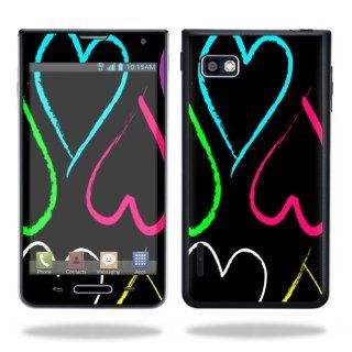 MightySkins Protective Vinyl Skin Decal Cover for LG Optimus F3 T Mobile Sticker Skins Hearts Cell Phones & Accessories