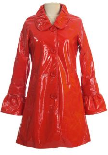 BB Dakota Venetian Red Rain Coat  Mod Retro Vintage Coats