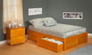 Urban Lifestyle Concord Platform Bed with Bed Drawers Set Finish Caramel Latte, Size Queen Home & Kitchen