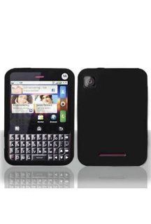 Motorola MB502 Charm Silicone Skin Case   Black Cell Phones & Accessories