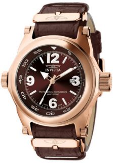 Invicta 5590  Watches,Mens Force Brown Leather, Casual Invicta Quartz Watches