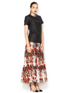 Rose Print Peasant Maxi Skirt by Jean Paul Gaultier