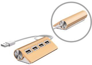 UtechSmart Premium 4 Port Aluminum USB Hub (11.81" cable) for iMac, MacBook, MacBook Pro, MacBook Air, and Mac Mini  Gold Computers & Accessories