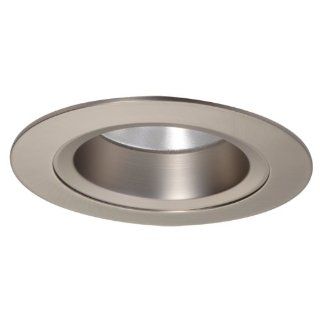 Halo Recessed 493SNS06 6 Inch Solite Regressed Lens LED Trim Reflector with Ring, Satin Nickel   Recessed Light Fixture Trims  