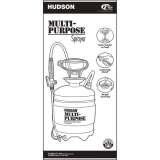 Hudson Multi-Purpose Sprayer — 3-Gallon, 40 PSI, Model# 20013  Portable Sprayers