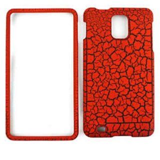 ACCESSORY HARD FACEPLATE CASE COVER FOR SAMSUNG INFUSE 4G I997 BURNT ORANGE CRACK Cell Phones & Accessories