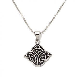 Men's Stainless Steel Celtic Knot Pendant with 24" Bead Chain