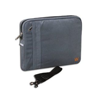 CaseCrown Faux Suede Protective Sleeve with Shoulder Strap and Pocket (Blue Grey) for Acer Aspire One Pro 11.6 inch Netbook Computers & Accessories