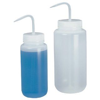Nalgene 2407 0500 Wide Mouth Wash Bottle, LDPE, 500mL (Pack of 4) Science Lab Wash Bottles