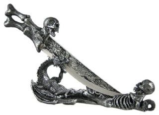 Shop Gothic Dragon / Skeleton Fantasy Skull Knife & Holder at the  Home Dcor Store