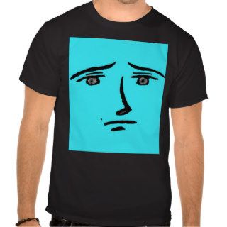 Blue Anime Face with Gray Eyes Shirt