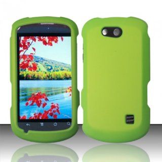 For ZTE Groove X501 (Cricket) Rubberized Cover   Neon Green Cell Phones & Accessories