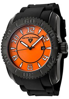 Swiss Legend 20068 BB 06  Watches,Mens Commander Orange Dial Black Rubber, Casual Swiss Legend Quartz Watches
