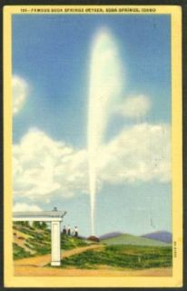 Soda Springs Geyser Soda Springs ID postcard 1957 Entertainment Collectibles