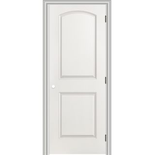 ReliaBilt 2 Panel Round Top Hollow Core Smooth Molded Composite Left Hand Interior Single Prehung Door (Common 80 in x 32 in; Actual 81.75 in x 33.75 in)