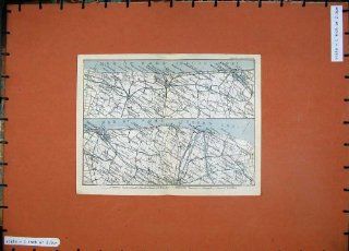 1910 Colour Map Belgium Holland Ostende Sluis Nieuport   Prints