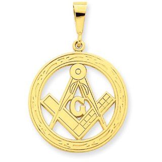 14k Large Masonic Pendant Jewelry